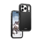 TUFF8 Impact+ Triple-layer Rugged Case for iPhone 17 Pro - Black-Quick-access stand holster:Includes a convenient belt attachment for on-the-go accessibility with stand feature