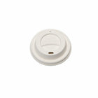Eco-Packaging Compostable Hot Lid For 10 - 20 oz. Hot Cups - White/Clear - 1000 Pack-BPI certified fibre lid for 10-24oz paper hot cups.