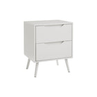 Monarch Specialties - Table d'appoint en stratifié à 2 tiroirs 24 po - Blanc-Dotée de deux tiroirs de rangement spacieux avec poignées encastrées, cette table d'appoint permet d'organiser les objets essentiels et de désencombrer l'espace, tout en conservant une apparence élégante