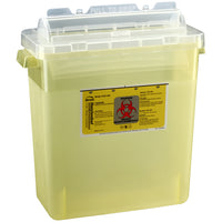 3 Gallon Sharps Container - Yellow - 2 Pack (333040)-Rotating cylinder top allows hands-free disposal