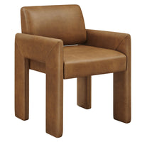 Modway Daven Vegan Leather Dining Armchair - Canyon-Versatile Dining Armchair