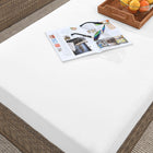 Modway Convene Outdoor Patio Rectangle Ottoman - Cappuccino/White-Water and UV Resistant