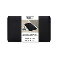 Rocelco MAFM Commercial Grade Medium Anti-Fatigue Mat for Standing Desks, 30" x 20", Black-Commercial Grade Anti-Slip Material makes this mat ideal for Standing Desks, Retail Staff, and any environment where standing for long periods is required.