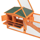 PawHut - Clapier à lapin en bois, clapier pour lapin d’extérieur, maison pour cochon d’Inde, orange-Plateau amovible coulissant pour un nettoyage facile et rapide 