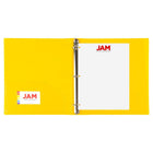 JAM Paper Plastic 1" 3-Ring Binder - Yellow-Quantity: Sold Individually | Made to be long lasting and resist tearing or bending, easy to clean.