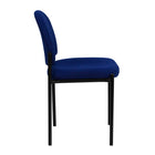 Flash Furniture Comfort Navy Fabric Stackable Steel Side Reception Chair-Stacks up to 5 Chairs High