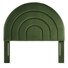 Modway Solana Arched Performance Velvet Twin Headboard - Moss Green-Assembly Required