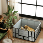 PawHut Dog Whelping Box for Medium/Large Dogs - 48" L x 48" W x 23,6" H-Easy assembly ensures convenient use and storage