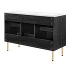 Modway Chaucer 48" Double Sink Bathroom Vanity - Black/White-8