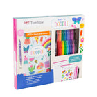 Tombow Learn to Doodle Kit-18 TwinTone Dual-Tip Markers with two tip choices for bold or extra-fine lines; water-based ink won’t bleed through most papers