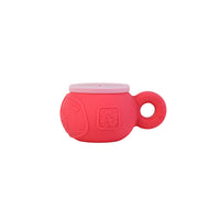 Marcus & Marcus Snack Bowl With Handle - Food Grade Silicone Rubber - Snap-on Lid - Marcus The Lion - 3 Pack-Dishwasher Safe