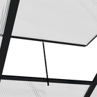 Outsunny - Serre de jardin en polycarbonate 6 pi x 10 pi x 6,6 pi-Les évents sur le toit assurent une circulation d'air optimale et une bonne ventilation des plantes dans la serre
