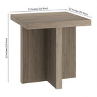 Hudson&Canal - Table d'appoint carrée Boden de 56 cm de largeur, , en chêne gris vieilli-9