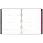 Mead Undated West Village 12 Month Large Weekly/Monthly Fabric Hard Cover Planner - 11" H x 9" W - Bilingual-One week per two page spread has ruled planning space and a section to check off completed tasks