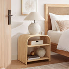 Modway Eve Curved Natural Rattan Side Table - Natural-Curved Design