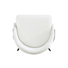 Manhattan Comfort Gracie 24.2" Modern Leatherette Upholstered Dining Chair - White and Black - Set of 2-22.6" L x 21" W x 34.3" H