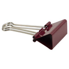 JAM Paper Colourful Binder Clips - Large - 1 1/2" (41 mm) - Burgundy - 12 Pack-Binder clips' strong hold keeps stacks of loose paper securely fastened together, without the risk of slipping or falling out