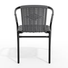 Chaise de restaurant empilable en rotin gris pour l’intérieur et l’extérieur (TLH-037-GY-GG)-4