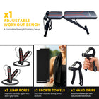 MotionGrey Adjustable Dumbbells 10-90 lb with High Strength Hand Grip & Workout Bench Equipment with Jumping Rope and Anti-Slip Barbell Metal Hand Set-Train Like the Gym-Without the Space: Replace bulky racks and machines with a compact setup that supports presses, rows, deadlifts, and full-body workouts