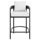Modway Tahoe Outdoor Patio Aluminum Counter Stool - 36.5" - White-No Assembly Required