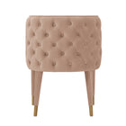 Manhattan Comfort - Chaise de salle à manger moderne Maya 61 cm en velours capitonné - Nude-Livré chez vous entièrement assemblé Aucun assemblage requis