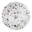 Modway - Lippa Rond de 20 po Terrazzo Table d’appoint - Terrazzo blanc-Assemblée requise