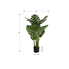Monarch Specialties - Plante Artificielle - 45 po H - Arbre Monstera - Mis En Pot - Touche Réelle - Feuilles Vertes - Pot Noir-Cette plante artificielle à entretien facile est fabriquée à partir des matériaux de la plus haute qualité et ne nécessite pas d'entretien ou d'arrosage, pour un accent décoratif durable et respectueux de l'environnement qui durera toute une vie