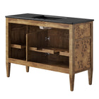 Modway - Elysian 48" Vanité de salle de bain à un seul lavabo - Noir brun-Placage en bois de burl