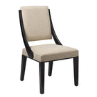 Modway Cambridge Upholstered Fabric Dining Chairs - Beige - 2 Pack-Non-Marking Foot Pins