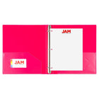 JAM Paper - Classeur en plastique de 2 -5 cm - rose fuchsia - 3 anneaux-Quantité : Vendu individuellement | Conçu pour durer longtemps et résister aux déchirures ou aux pliages, facile à nettoyer.