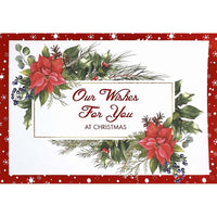 Mill Brook Studio Christmas Greeting Cards/Envelopes - 5-3/8" x 7-3/4" - Our Wishes For You - 18 Pack-Premium quality greeting cards