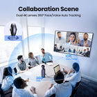 EMEET Meeting Capsule Pro 360° All-in-One AI Conference Camera-No Echo and Strong Noise Cancellation with 10 Microphones