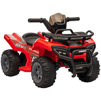 Aosom Toddlers 6V Battery Powered Ride-on ATV with Music - Red-Built-in music provides an authentic riding experience to your kids 
