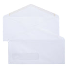 SupremeX - Enveloppe régulière avec rabat en V - No. 10 avec fenêtre - 4-1/8" x 9-1/2" - Vélin blanc 24 lb - Paquet de 500-Vélin blanc