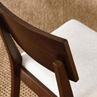 Modway - Pax Bois Fauteuils d’accompagnement à manger Ensemble de 2 - Ivoire à tissage de bruyère en noyer-Glissements au pied sans marquer