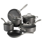 Tramontina - Ensemble de 10 pièces de batterie de cuisine en aluminium durci-L’ensemble de 8 pièces en aluminium durci Tramontina Gourmet comprend tous les outils nécessaires pour préparer une grande variété de plats chauds