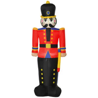 HOMCOM 6' Lit Inflatable Standing Nutcracker Soldier Christmas Yard Decoration-6ft tall inflatable nutcracker toy soldier 