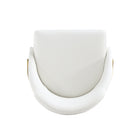 Manhattan Comfort Gracie 24.2" Modern Leatherette Upholstered Dining Chair - White and Gold - Set of 4-22.6" L x 23" W x 34.3" H