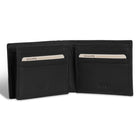 Champs Onyx Leather Access Center Wing Wallet - Black-3 slot pockets