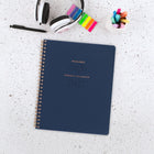 AT-A-GLANCE 2026-2027 Signature Weekly/Monthly Academic Planner - 11" H x 8-3/8" W - Navy - Bilingual-Special pages include a holiday list, 3 year reference calendar, event calendar, contacts, and notes pages