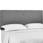 Modway Taylor Upholstered Linen Fabric Full/Queen Headboard - Light Grey-Extra Wide Sturdy Wood Post Legs