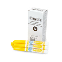 Crayola Broad Line Washable Markers - Yellow - 12 Pack-Add bold, vibrant colour to artwork, school assignments and other creative projects