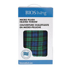 BIOS Living - Couverture Chauffante en micro-peluche - Blue et vert plaid-6