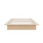 Nexera Malibu Bed Frame - Queen Size - Natural Blonde Oak-Sleek Minimalist Design: Modern Natural Oak platform bed crafted from engineered wood for contemporary elegance