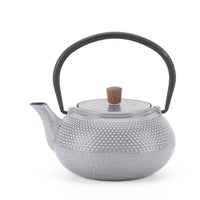 Minimal - Théière en fonte émaillée Minimal - Dot Gris - 0,6 L-Théière en fonte polie à la main pour une finition lisse