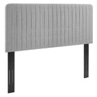 Modway Milenna Channel Tufted Upholstered Fabric King/California King Headboard - Light Grey-Channel Tufted King/California King Headboard