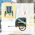 Aosom Pet Foldable Bicycle Wagon with Hitch - Green-Mesh windows for proper ventilation and outside view 