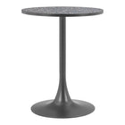 Zuo Bite Bistro Table - Black-Faux Terrazzo MDF round shape tabletop