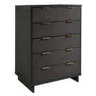 Manhattan Comfort Granville 37.8" Modern Tall Dresser - Dark Grey-Home Assembly Required. All Hardware Included