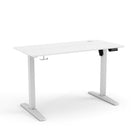 Staples - Bureau assis-debout rectangulaire à hauteur réglage électrique - 48 po de largeur - Blanc-Bureau assis-debout réglable en hauteur de 28,7 à 46,5 pouces